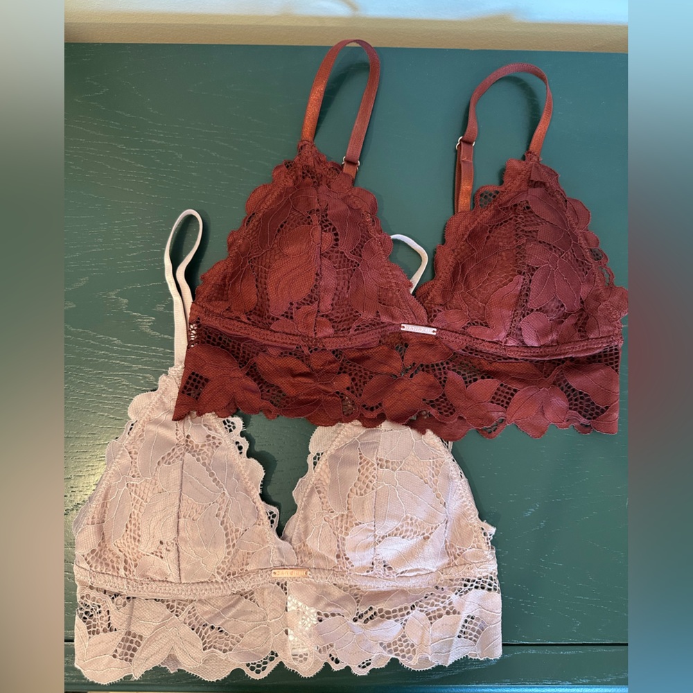 2-Pack Danskin Floral Lace Longline Bralette